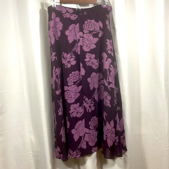 Sara Campbell Purple Midi A-Line Skirt 14 - Picture 2 of 3